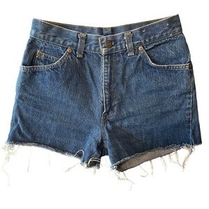 Levi Cutoff White Tab Jean Shorts. Blue. Size 26. #717